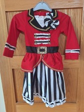 Girls Age 5-8 HALLOWEEN Pirate Costume - Dress and Coat