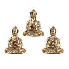  3 Pack Small Buddha Ornament Statue Bonsai Decorative Accessories