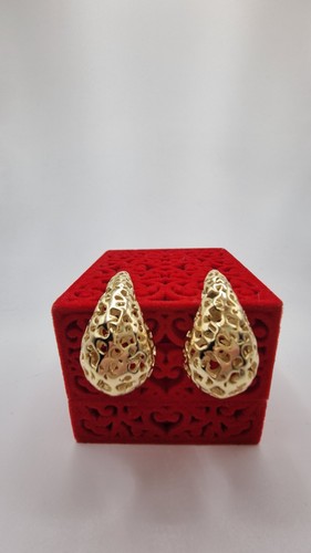 14k gold plated - plated, teardrop
