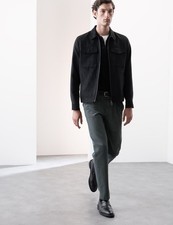 M&S - Autograph Mens Grey Cotton Chino Trousers