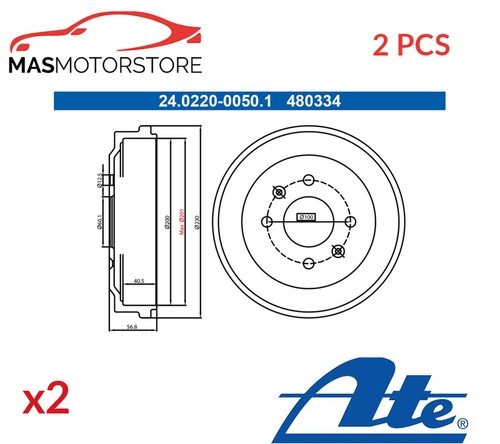 Brake drum pair set - set, ate