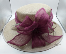 Jacques Vert Silvery Beige w/ Purple Bow Detail - H04