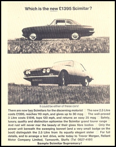 1967 reliant scimitar - reliant, uk