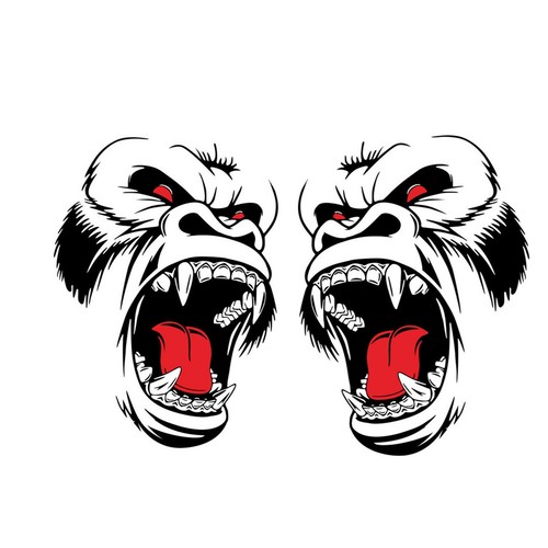 Pair horror ape graphics vinyl - pair,