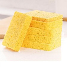 6 Pcs Eco-Friendly Natural wood pulp Kitchen Dish Washing Cleaning Sponge Tools