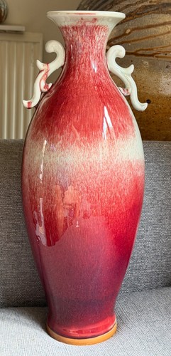 Large chinese oxblood flambé - oxblood,