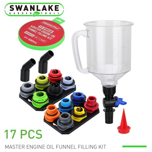 17pc engine oil funnel kit - oil,