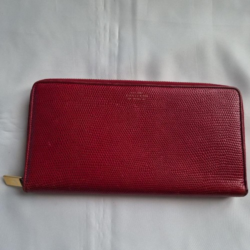 Smythson red leather long - red,
