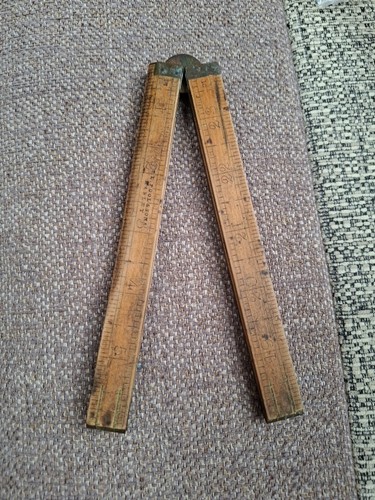 Vintage boxwood folding - folding, rule