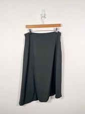 Oska Skirt 2 UK 12 Grey Lagenlook Asymmetric Lined Arty Minimal Wool Content