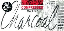 12 Set Jakar Compressed Charcoal All Black Artist Pastels Sketching Art Shading