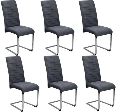 Dark grey velvet dining - 6,