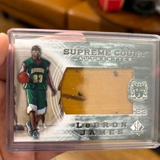 LeBron James game used floor card