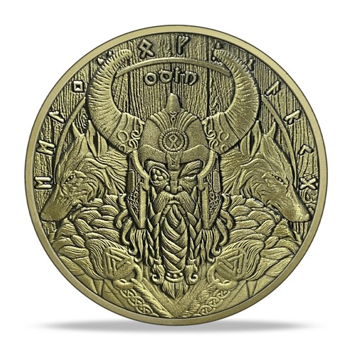 Viking challenge coin - coin, odin