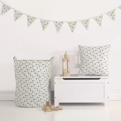Harlequin fabric pennants - pennants,