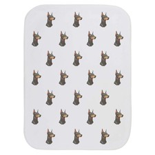 'Doberman Dog Portrait' Baby Burp / Wash Cloth (BC00034390)