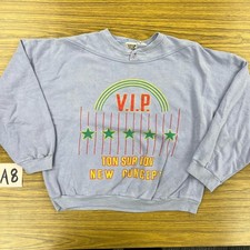 Vintage 80s 90s Women’s Large Ton Sur Ton Crop Sweater Crewneck Pullover VIP 