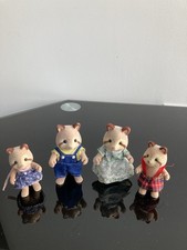 Sylvanian Families Vintage Mulberry Raccoon Family Figures
