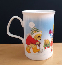 PLAYTIME TEDDY SNOW ROY KIRKHAM EXCLUSIVE FINE BONE CHINA PORCELAIN MUG CUP