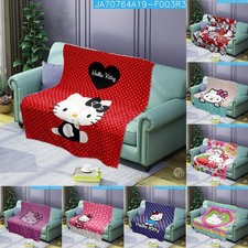 3D Cute Hello Kitty Printed Series Sleeping Blanket Sofa Bed Sheet Blanket