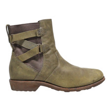 TEVA Ankle Boots Green Leather Womens UK 5