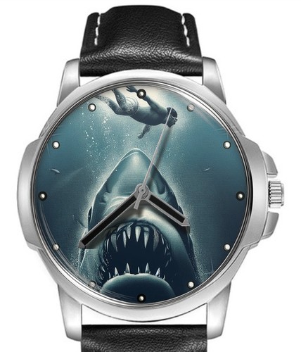 Jaws shark deep seas - deep, leather