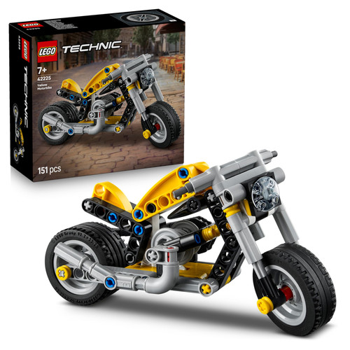 Lego technic yellow motorbike - technic,