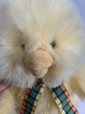 Yellow Duck Plaid Bow Plush