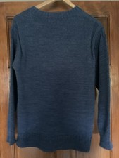 Woolovers Guernsey Sweater All Wool - Denim Blue Size M Excellent Condition New