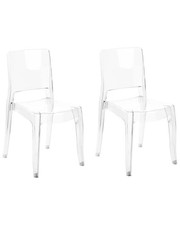 Beliani Set of 2 Chairs WESTBRIDGE Transparent,Clear, Stackable
