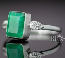 925 Sterling Silver Emerald