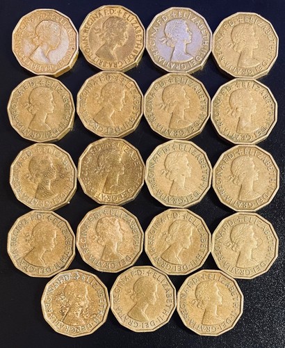 Elizabeth brass three pence - elizabeth,
