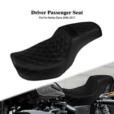 Black Driver Passenger Gel Seat For Harley 06-2017 Dyna Low Rider Street Fat Bob