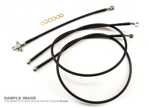 Black front brake hose kit - front,