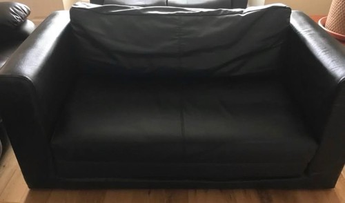 Ikea black sofa - black, bed