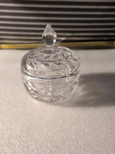 Vintage Lidded Clear Glass Bonbon Jar/Trinket/Jewellery Dish