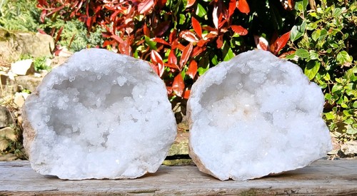White quartz geode crystal - geode,