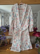 Girls John Lewis Fluffy Dressing Gown Age 11 Hooded & Tie Belt BRAND NEW NO TAGS