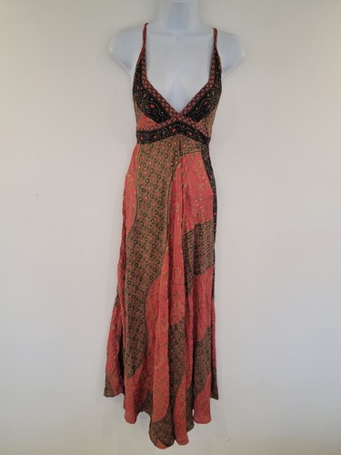 Hippie red brown maxi - hippie,