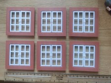 Not Tri-ang Square Window Frames 6x 80mm for 65mm opening mid warm brown white