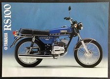 YAMAHA RS100 Motorcycle Sales Spec Leaflet c1979 #LIT-3MC-0107206-79E