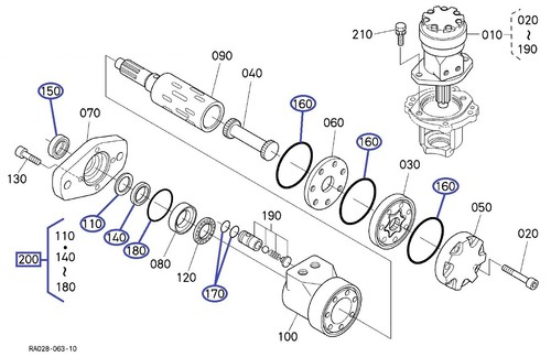 6870172000 swivel motor - 6870172000,