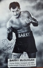 Genuine Barry McGuigan signed (personalized) 9cmx14cm