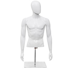 133cm Men Mannequin Torso Upper Body Manikin Realistic Male Shop Window Display