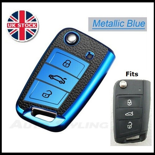 Blue key cover - vw, seat