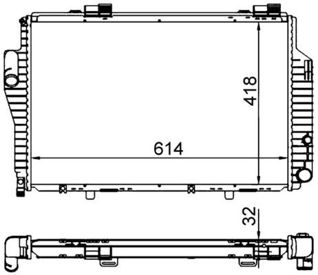 Engine cooling radiator fits - engine,