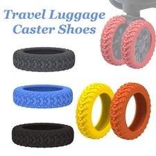 8x Silicone Luggage Caster Covers | Suitcase Wheel Protection | Reduce Noise