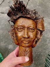 Bamboo Root Carved Head