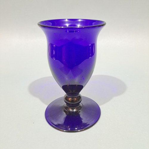 Bristol blue glass footed posy - bristol,