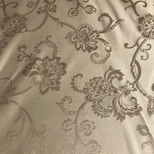 Ivory white damask floral vine - ivory,